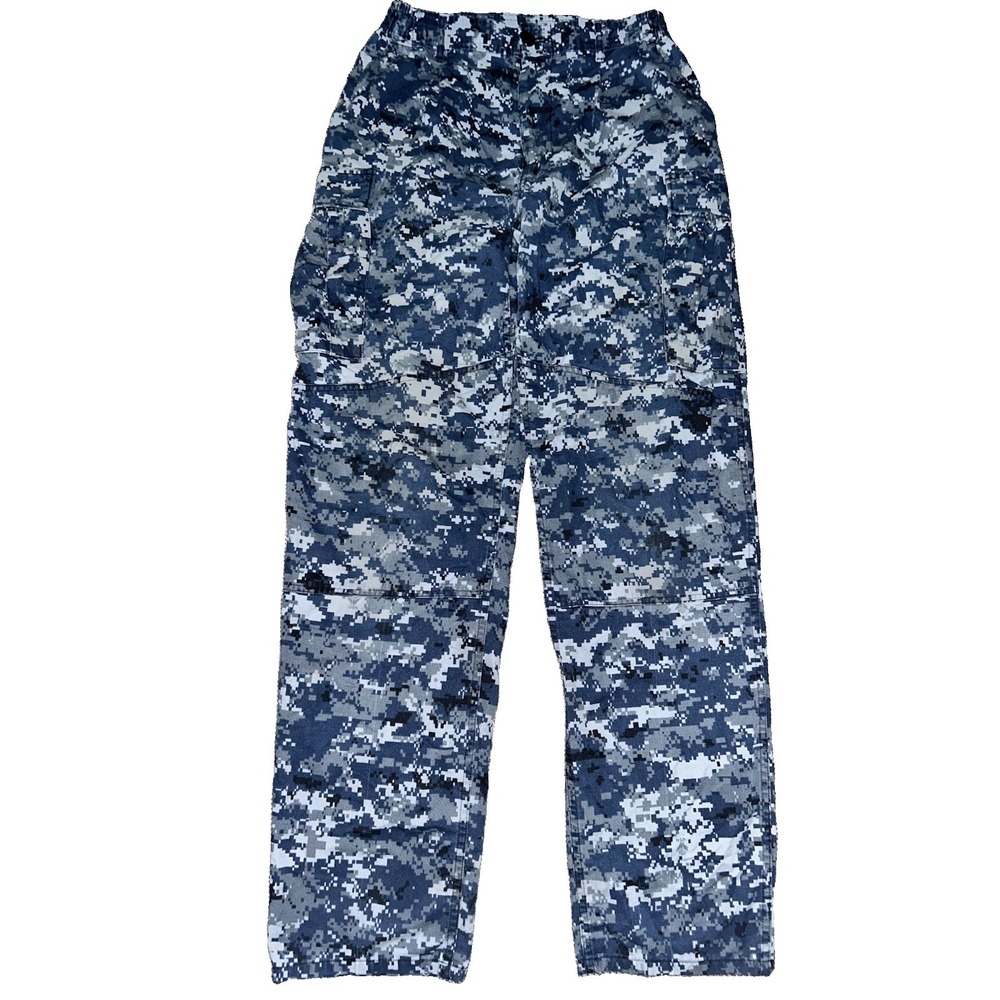 Vintage U.S. Navy Blue Digital Camo Utility Cargo Pants Mens Size 31x36 Military
